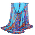 Tingyu Marke meistverkauften indischen Paisley gedruckt Blumenmädchen Hijab Blase Chiffon Schal Schal